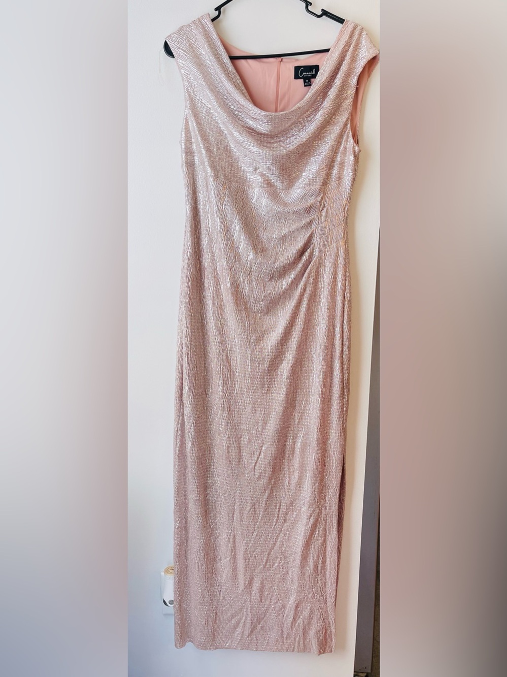 connected apparel Rose Gold Shimmer Maxi Skirt